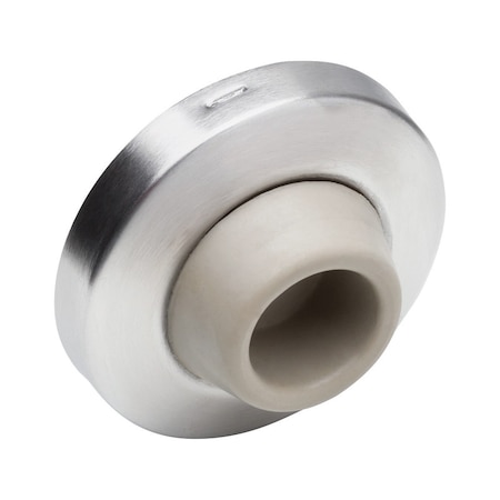 Ives Ives 2-1/2 in. W X 3/8 in. L Brass Satin Chrome Silver Wall Door Stop Mounts to wall 407 1/2 B26D